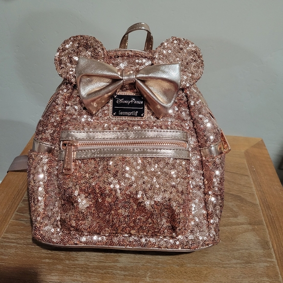 Loungefly Bags Disney Loungefly Rose Gold Backpack Poshmark